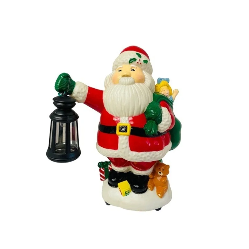Talking Santa Claus with Light Up Lantern Electronic Sensor Model DL 10081